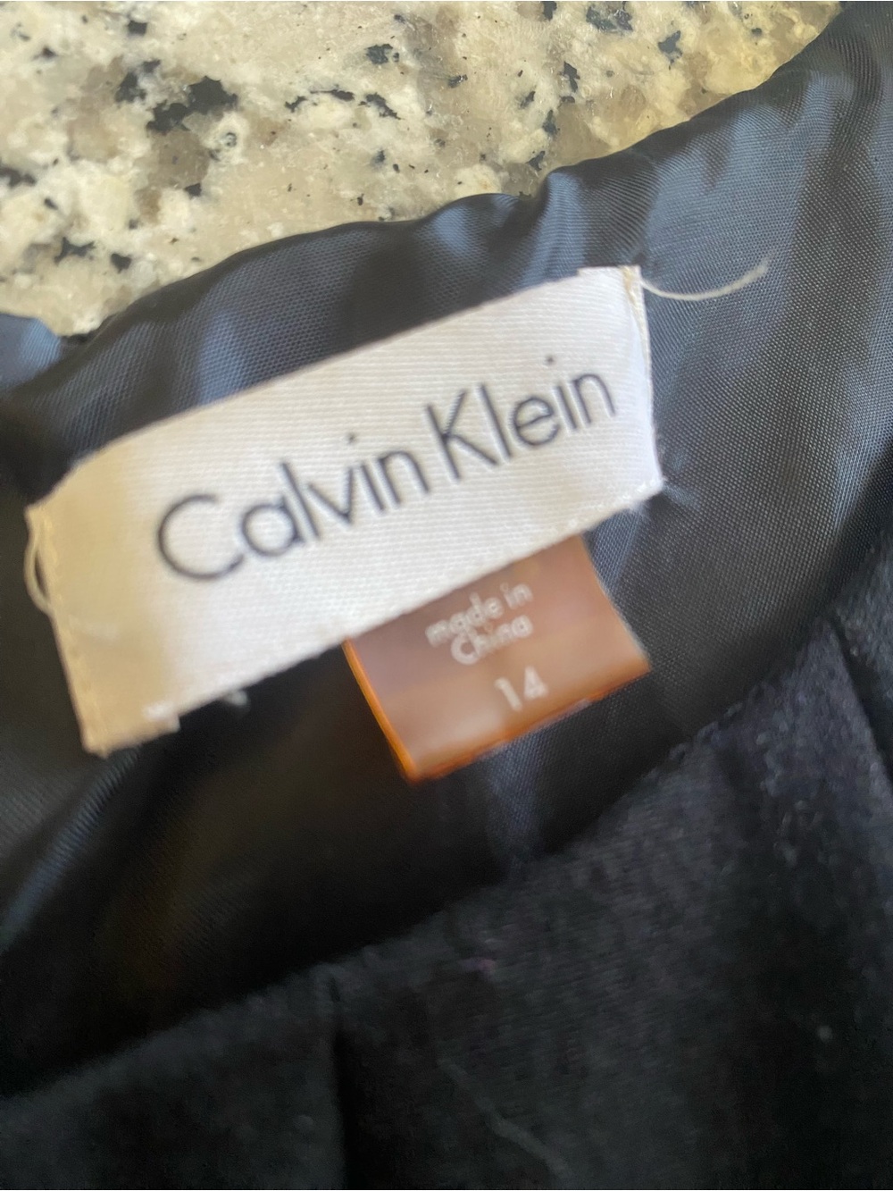Calvin Klein Black Satin-Lined Dress